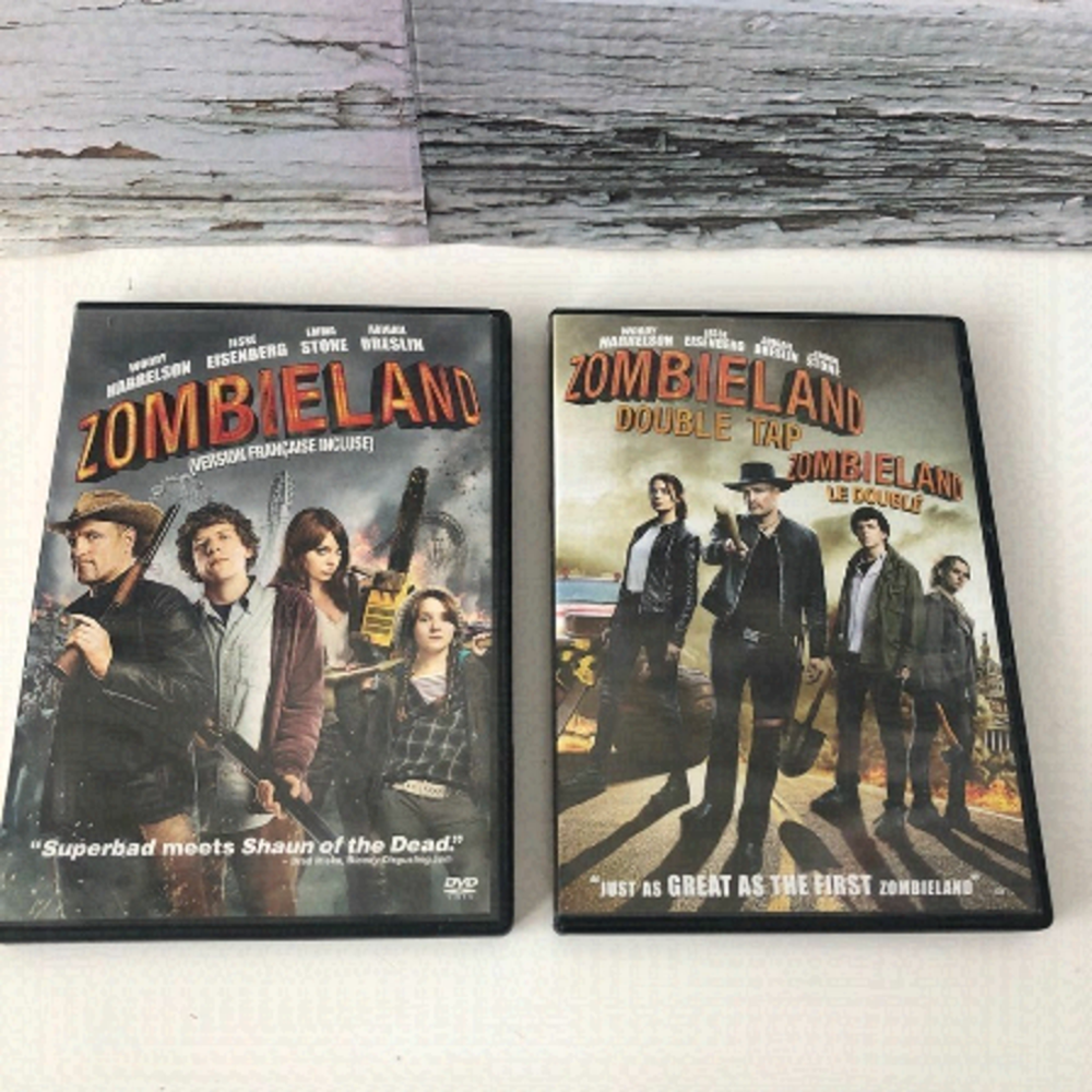 ZOMBIELAND and Zombieland Double Tap DVDs